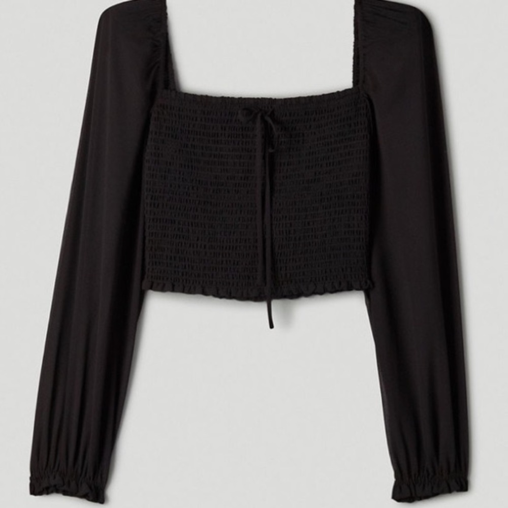 Aritzia Wilfred Saga Blouse in Black
